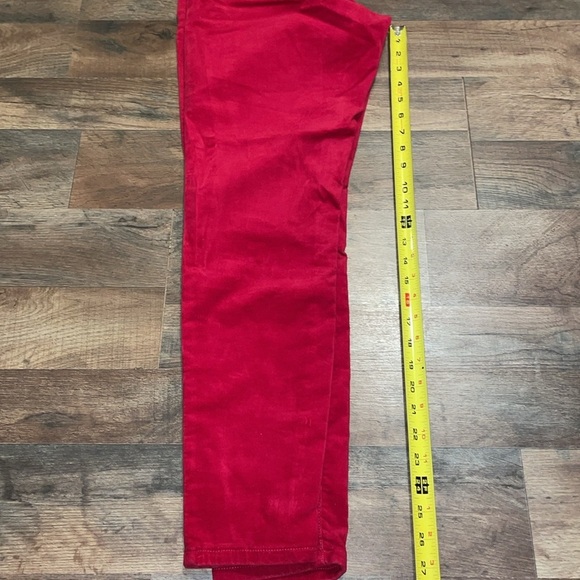 Banana Republic Mr Skinny Fit Velvet Russian Red Pants.  Size 6 - Picture 10 of 10
